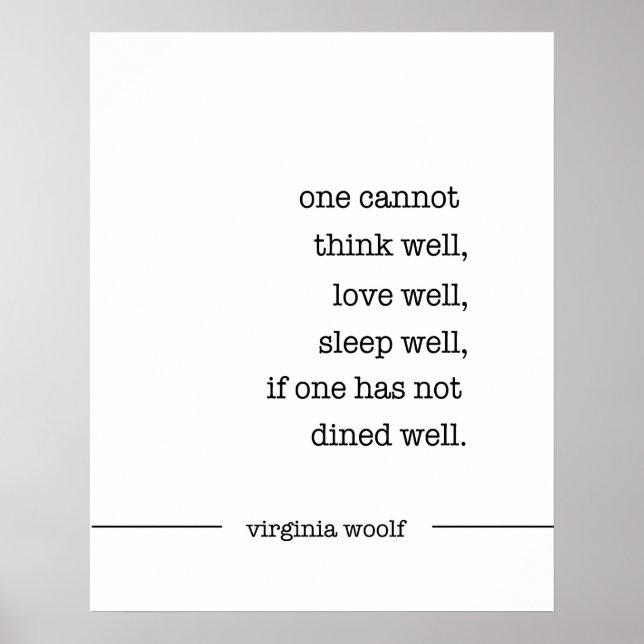 Virginia Woolf Quote Poster (Framsidan)