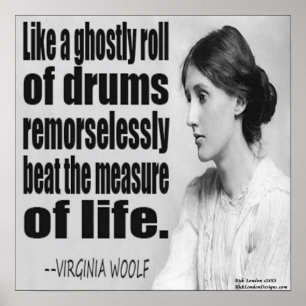 Virginia Woolf Spöklik Rullcitat Affisch