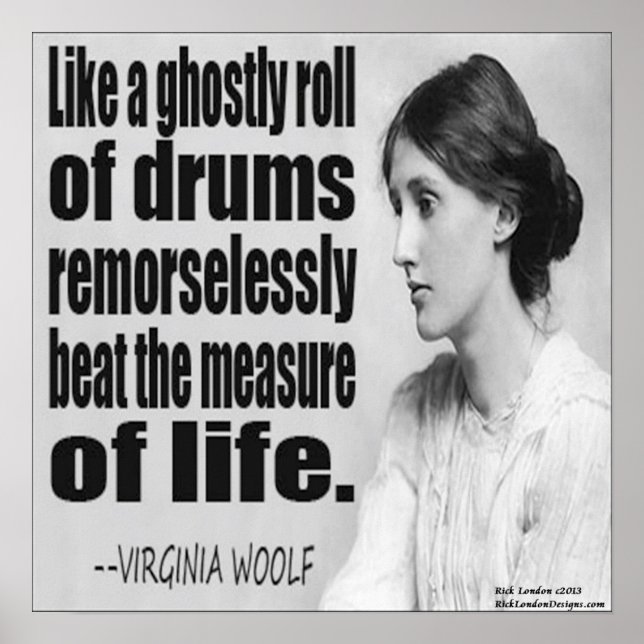 Virginia Woolf Spöklik Rullcitat Affisch (Framsidan)