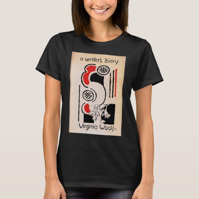 Virginia Woolf Vanessa Bell Cover A Writers Diary Tee Shirt (Framsida)