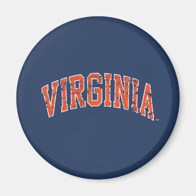 Virginia Wordmark Distress Magnet (Framsidan)
