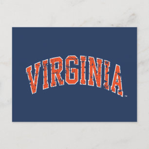 Virginia Wordmark Distressed Inbjudan Vykort