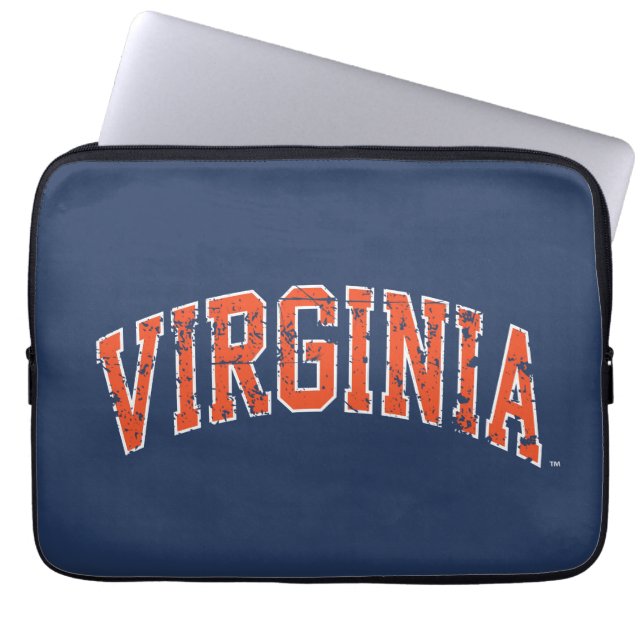 Virginia Wordmark Distressed Laptop Fodral (Framsidan)