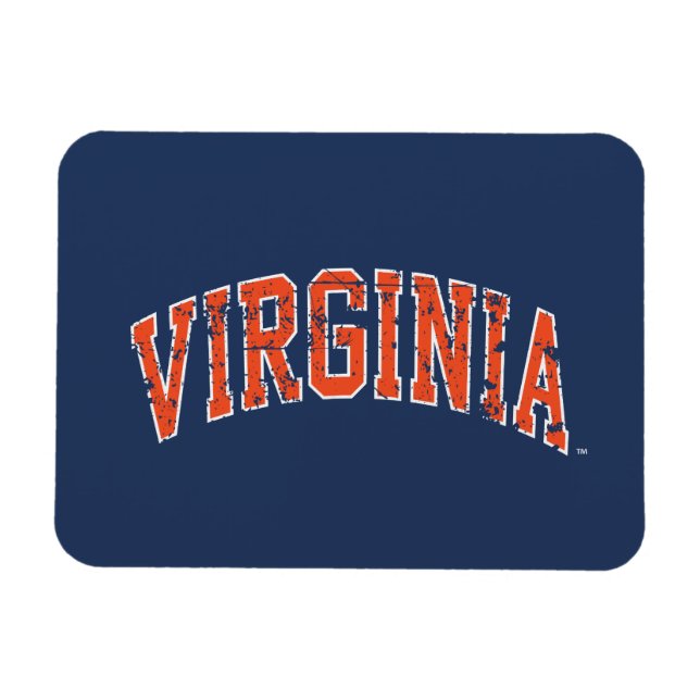 Virginia Wordmark Distressed Magnet (Horisontell)