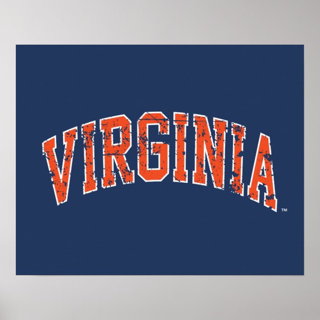 Virginia Wordmark Distressed Poster (Framsidan)