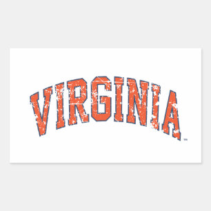 Virginia Wordmark Distressed Rektangulärt Klistermärke