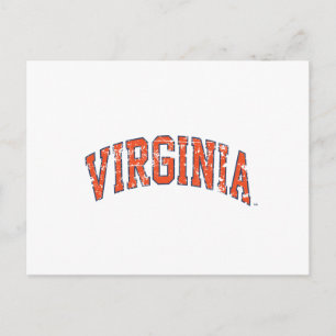 Virginia Wordmark Distressed Vykort