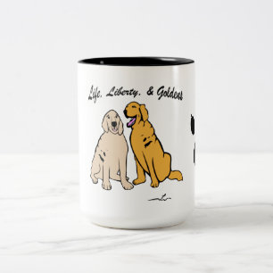 Virginia Wright Goldens Life Liberty Hund Mugg (Ko