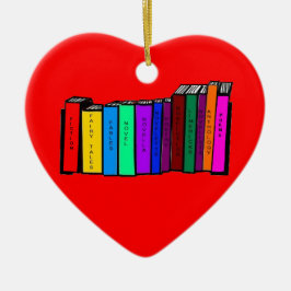 Virginia Wright I Heart Bokar Heart Shape Julgransprydnad Keramik