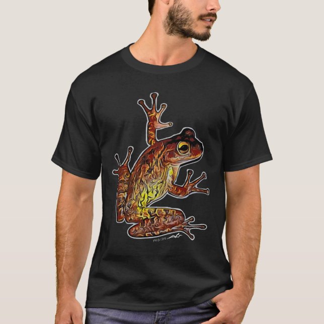 Virginia Wright Large Frog Graphic T-Shirt (Framsida)