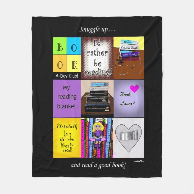Virginia Wright Personlig Reading Blanket Fleecefilt (Framsidan)