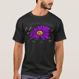 Virginia Wright Save the Honeybees Floral Premium T Shirt