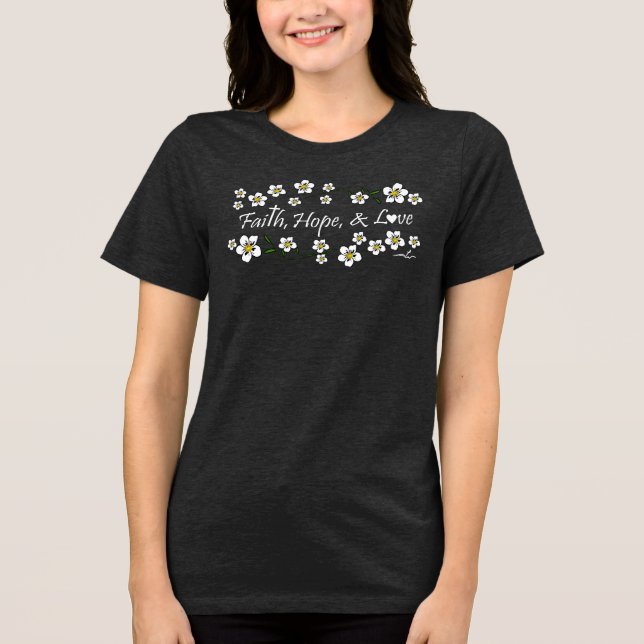 Virginia Wright Tro, Hopp och Kärlek, Inspiration T Shirt (Framsida)