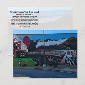 Virginiaklättertrail Tåg Mural Vykort