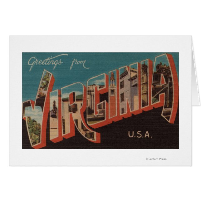 VirginiaLarge Brev ScenesVirginia 4 Hälsningskort (Framsidan Horizontal)