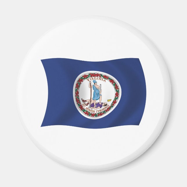 Virginias flagga Magnet (Framsidan)