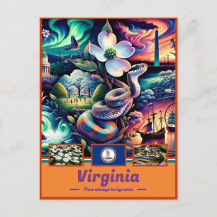 Virginias historiska prakt Eleganta landmärken Vykort