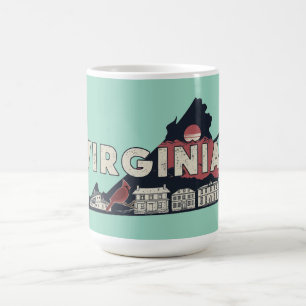 Virginias pittoreska retro silhuett kaffemugg