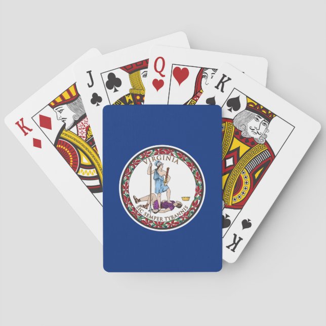 Virginias statsflagga casinokort (Baksidan)