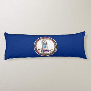 Virginias statsflagga kroppskudde