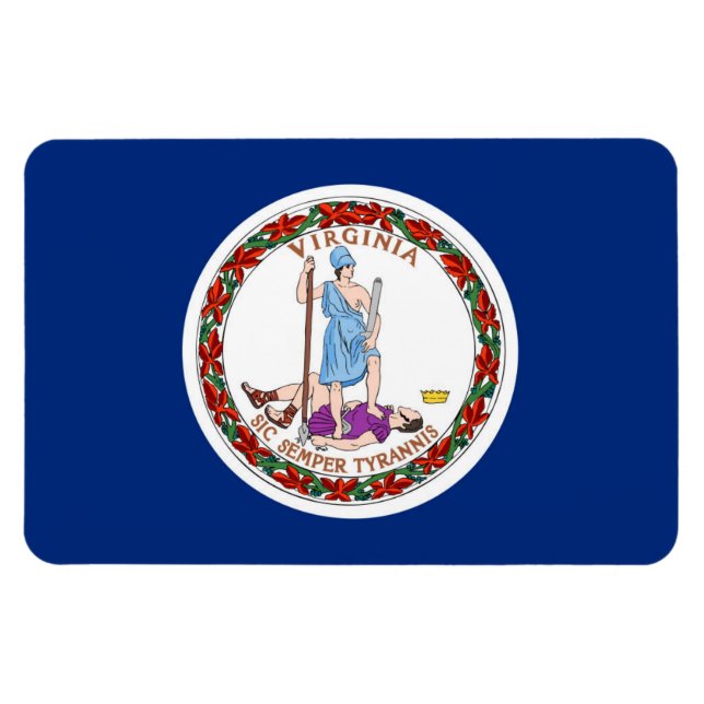 Virginias statsflagga magnet (Horisontell)