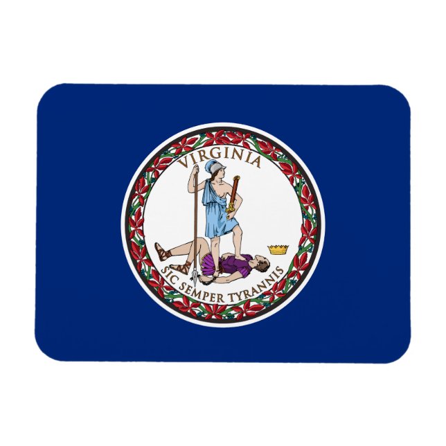 Virginias statsflagga magnet (Horisontell)