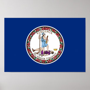 Virginias statsflagga poster