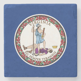 Virginias statsflagga stenunderlägg