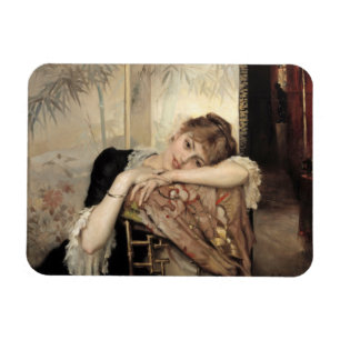 Virginie (Parisian Woman) (av Albert Edelfilt) Magnet