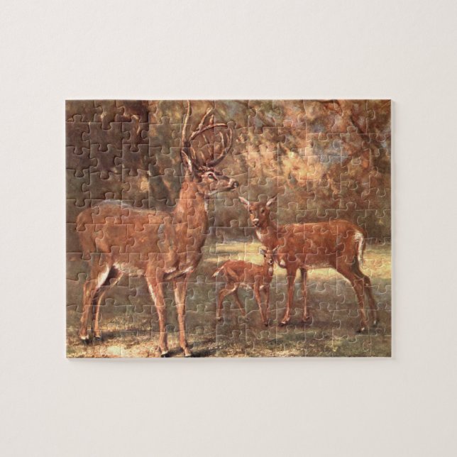 Virginisk hjort, aka White Tailed Deer av CE Swan Pussel (Horisontell)