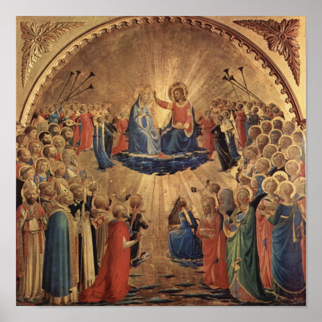 Virginkoronation av Fra Angelico - Poster (Framsidan)
