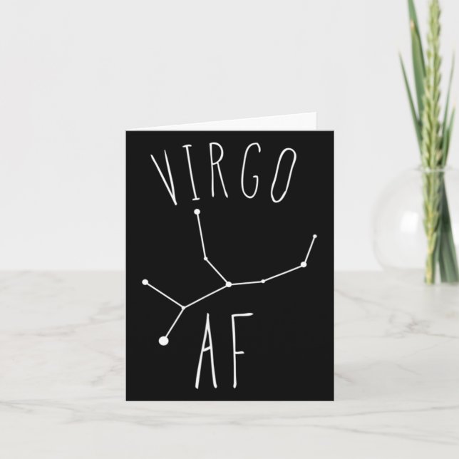 Virgo Af Konstellation _ Rolig Virgo Astrologi Kort (Framsida)