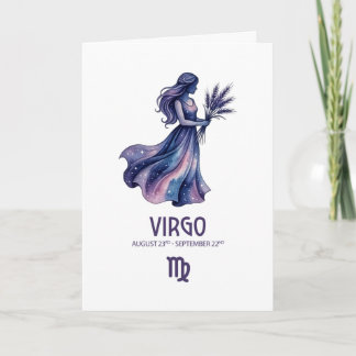Virgo Birthday Card Helgkort