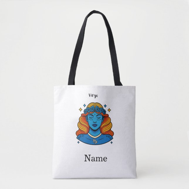 Virgo Celestial Gudinna - Estetisk Zodiakalkonst Tygkasse (Framsida)