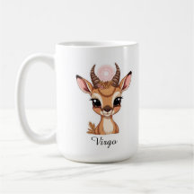 Virgo Celestial Zodiac Mugg - Estetisk Hjort Konst
