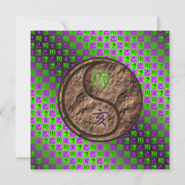 Virgo & Earth Boar Kort (Framsida)