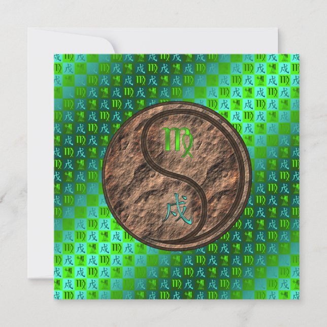 Virgo & Earth Dog Kort (Framsida)