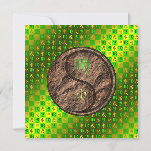 Virgo & Earth Monkey Kort (Framsida)