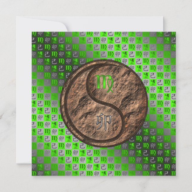 Virgo & Earth Rabbit Kort (Framsida)