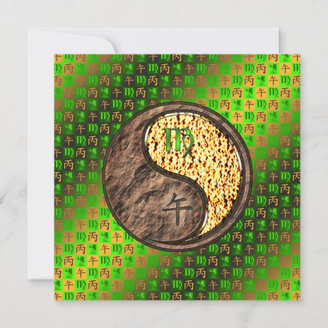 Virgo & Fire Horse Kort (Framsida)