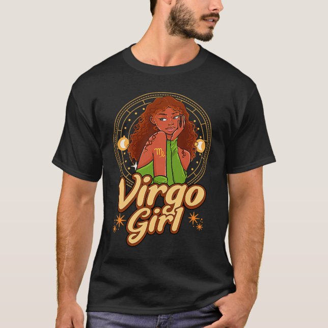 Virgo Girl Astrology Astrologer Zodiac Sign Horosc T Shirt (Framsida)