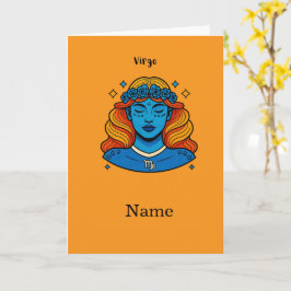 Virgo Himmelsk Gudinna - Estetisk Zodiakustik Kort