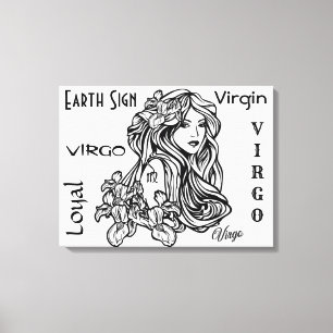 Virgo Jungfrun Stjärntecken Canvastryck