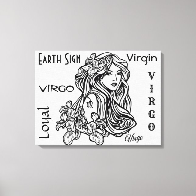 Virgo Jungfrun Stjärntecken Canvastryck (Framsida)
