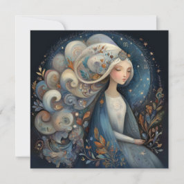 Virgo Jungfrun Zodiak Astrologi Mystisk Födelsedag Kort