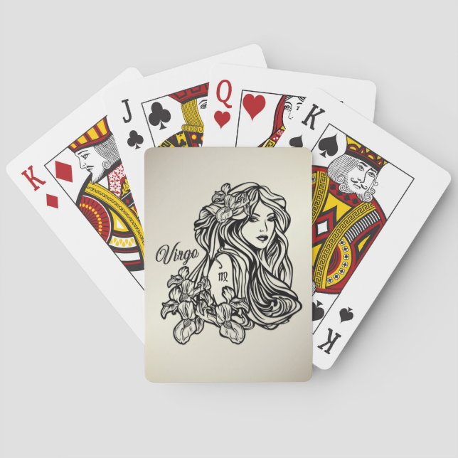 Virgo Jungfrun Zodiak Casinokort (Baksidan)