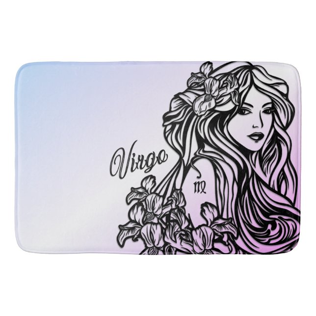 Virgo Jungfrun Zodiak Lila Badrumsmatta (Framsidan)