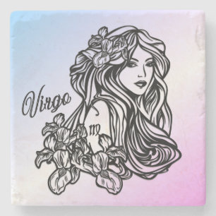 Virgo Jungfrun Zodiak Lila Stenunderlägg