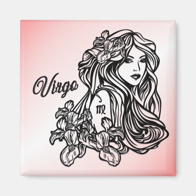 Virgo Jungfrun Zodiak Magnet (Framsidan)