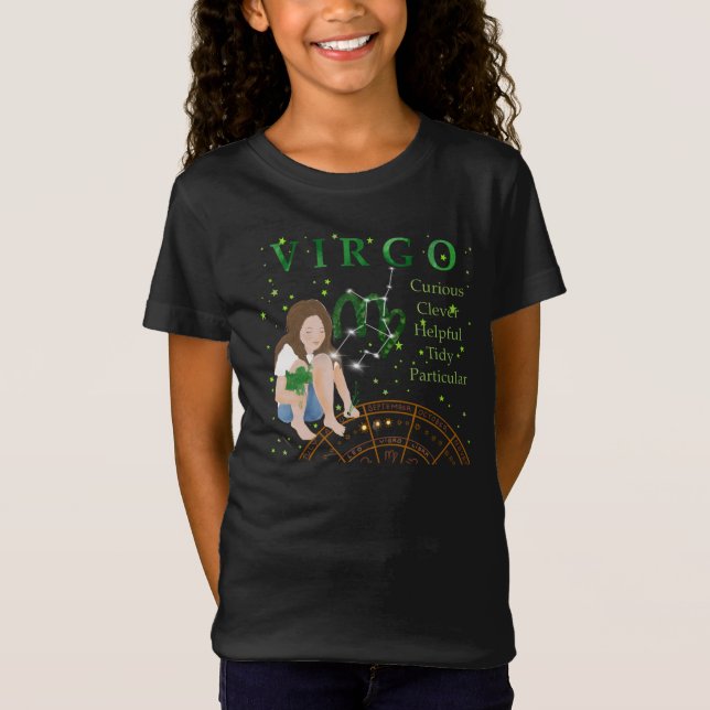 Virgo Kid Zodiac Traits  T-Shirt (Framsida)